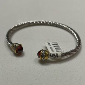 NWT Silver Cuff with Garnet Stones